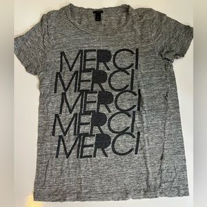 J Crew Tshirt - Merci logo
